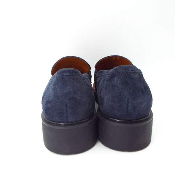 Earth Blue Suede Buckle Loafers Size 8.5M - Picture 7 of 11